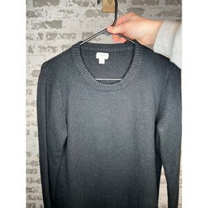 J.crew | women black crewneck knitted wool blend sweater
